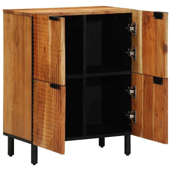 vidaXL Γραφείο με ράφι Καφέ 60 x 33 x 75 cm Μασίφ ξύλο ακακίας