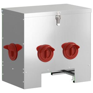 vidaXL Ταΐστρα κοτόπουλων Ασημί 60.5 x 29 x 51 εκ.