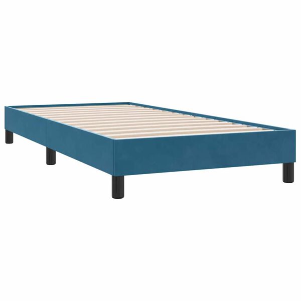 vidaXL Box Spring Κρεβάτι χωρίς στρώμα Σκούρο μπλε Βελούδινο