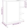 vidaXL Ντουλάπι Καθρέπτης Μπάνιου Γκρι Sonoma 62,5x20,5x64 εκ Επ. Ξύλο