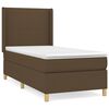 vidaXL Κρεβάτι Boxspring με Στρώμα Σκούρο Καφέ 100x200 εκ. Υφασμάτινο