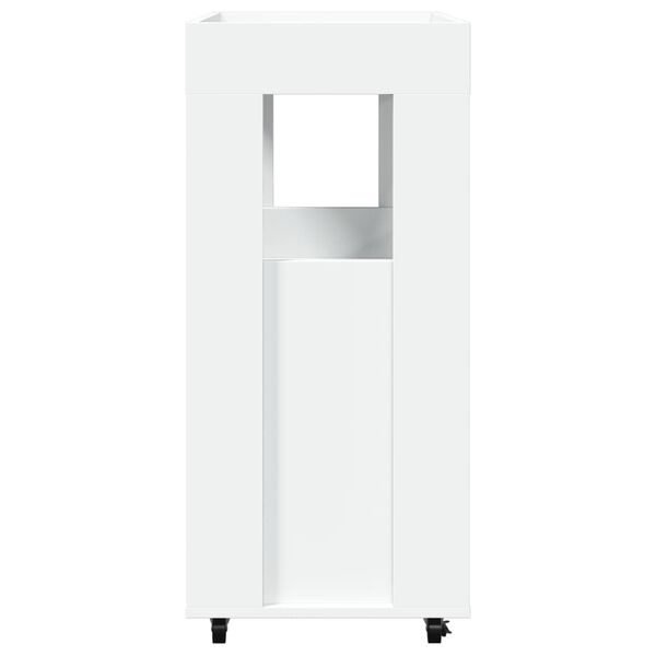 vidaXL Τρόλεϊ Μπαρ Λευκό 60x39,5x89 εκ. Επεξ. Ξύλο