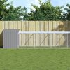 vidaXL Κοτέτσι με Περίβολο Αν. Γκρι 110x609x110 εκ. Γαλβαν. Χάλυβας
