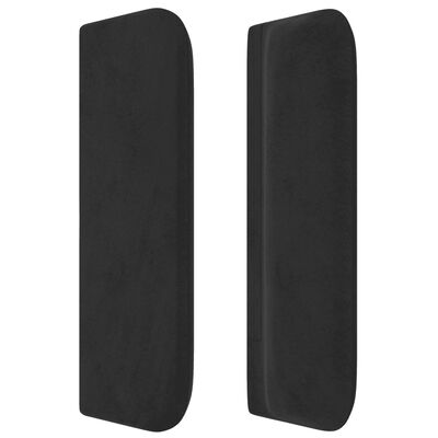 vidaXL Κεφαλάρι Κρεβατιού LED Μαύρο 93x16x78/88 εκ. Βελούδινο