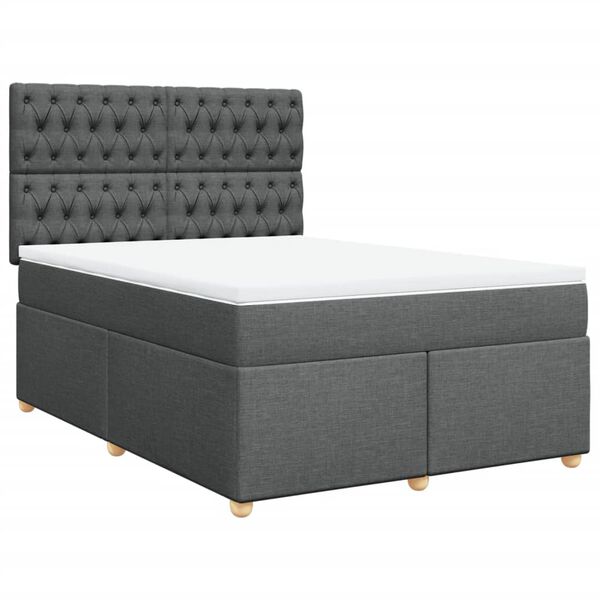 vidaXL &Kappa;&rho;&epsilon;&beta;ά&tau;&iota; Boxspring &mu;&epsilon; &Sigma;&tau;&rho;ώ&mu;&alpha; &Sigma;&kappa;&omicron;ύ&rho;&omicron; &Gamma;&kappa;&rho;&iota; 160x200 &epsilon;&kappa; &Upsilon;&phi;&alpha;&sigma;&mu;ά&tau;&iota;&nu;&omicron;