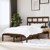 vidaXL Σκελετός κρεβατιού Honey Brown 150x200 cm King Size Μασίφ Ξύλο