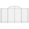 vidaXL Συρματοκιβώτια Τοξωτά 4 τεμ. 200x50x100/120 εκ. Γαλβαν. Ατσάλι