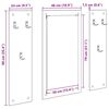 vidaXL Τοίχου Κρεμάστρα Μαύρη δρυς 96 x 1.5 x 90 εκ Επεξεργασμένο ξύλο