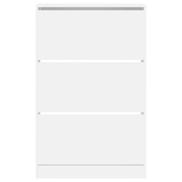 vidaXL Παπουτσοθήκη Λευκή 80x21x125,5 εκ. από Επεξεργασμένο Ξύλο