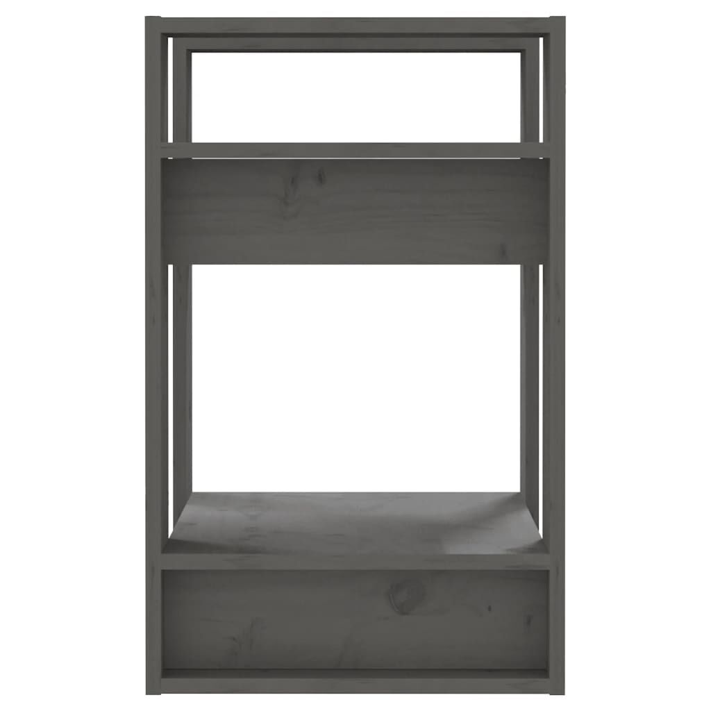 vidaXL Βιβλιοθήκη/Διαχωριστικό Χώρου Γκρι 41x35x57 εκ. Μασίφ Πεύκο