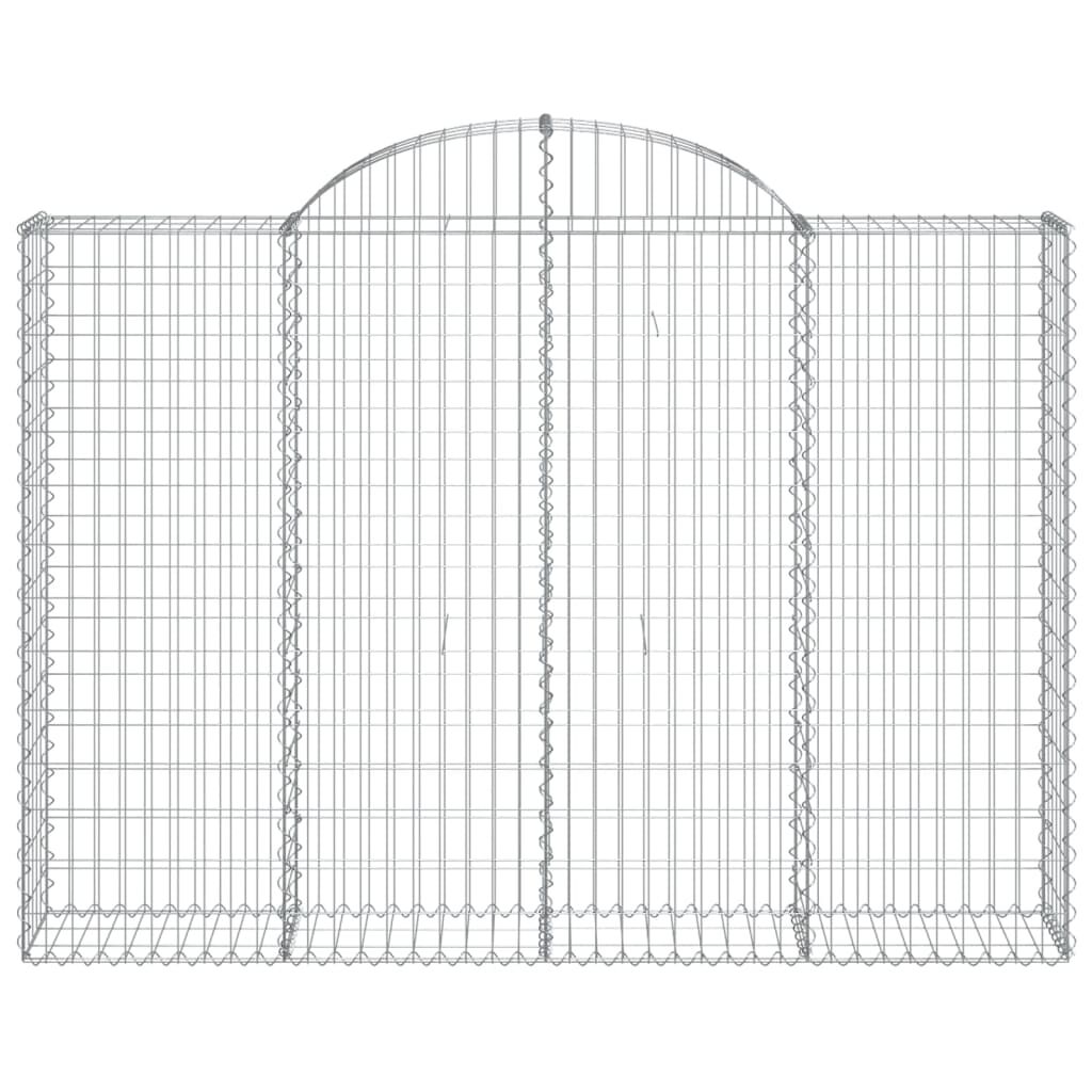 vidaXL Συρματοκιβώτια Τοξωτά 9 τεμ. 200x30x140/160 εκ. Γαλβαν. Ατσάλι