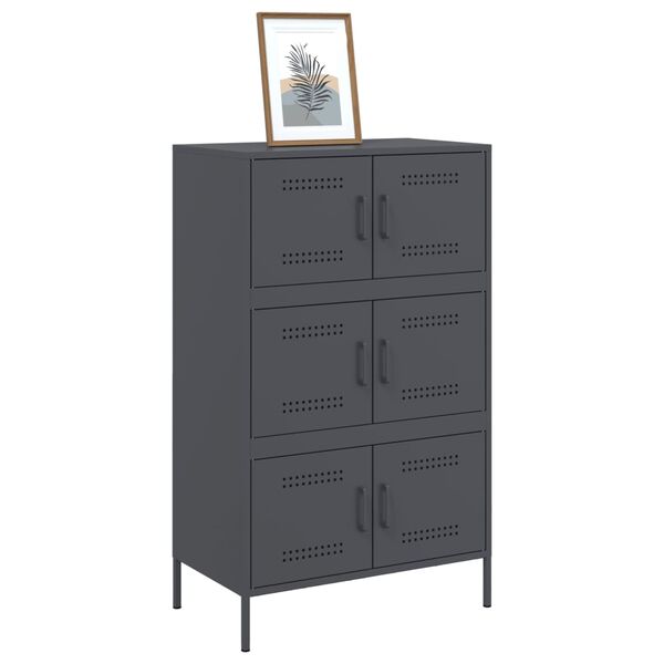 vidaXL Ντουλάπι Ανθρακί 68x39x113 εκ. από Ατσάλι