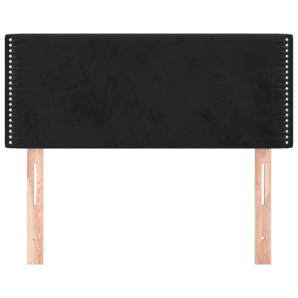 vidaXL Κεφαλάρι Κρεβατιού Μαύρο 80 x 5 x 78/88 εκ. Βελούδινο