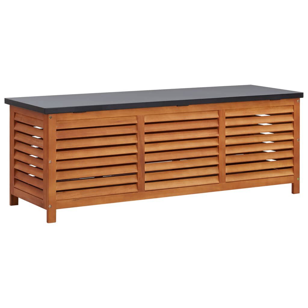 vidaXL Μπαούλο Αποθήκευσης Κήπου 150x50x55 εκ. Μασίφ Ξύλο Ευκαλύπτου