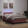 vidaXL &Kappa;&rho;&epsilon;&beta;ά&tau;&iota; Boxspring &mu;&epsilon; &Sigma;&tau;&rho;ώ&mu;&alpha; & LED &Rho;&omicron;&zeta; 120x210 &epsilon;&kappa;. &Beta;&epsilon;&lambda;&omicron;ύ&delta;&iota;&nu;&omicron;