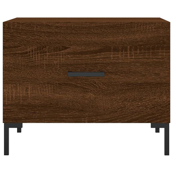 vidaXL Τραπεζάκια Σαλονιού 2 τεμ Brown Oak 50x50x40 εκ Επεξ. Ξύλο