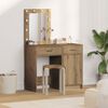 vidaXL Τραπέζι περιποίησης με συρτάρι 2 pcs Καφέ 50 x 41 x 135 εκ