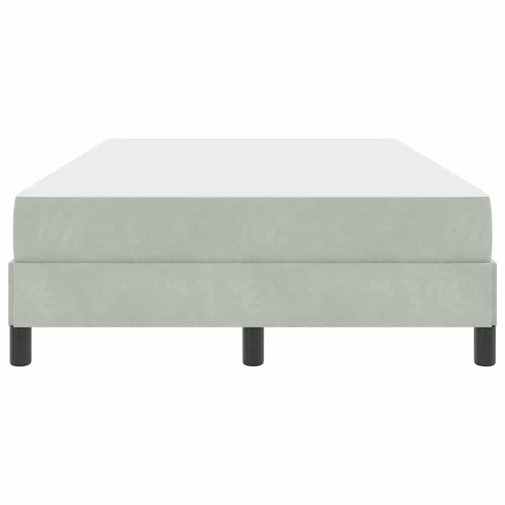 vidaXL Κρεβάτι box spring με στρώμα Ανοιχτό γκρι 120 x 190 cm Βελούδο