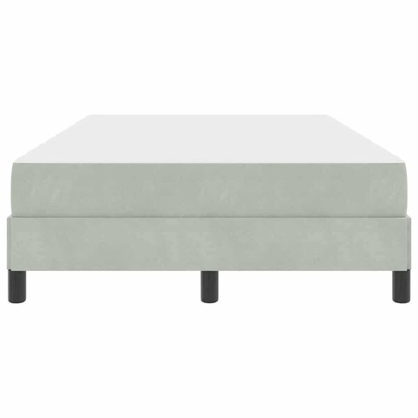 vidaXL Κρεβάτι box spring με στρώμα Ανοιχτό γκρι 120 x 190 cm Βελούδο