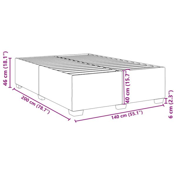 vidaXL Πλαίσιο Κρεβατιού Λευκό 140x200 εκ. από Συνθετικό Δέρμα