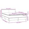 vidaXL &Kappa;&rho;&epsilon;&beta;ά&tau;&iota; Boxspring &mu;&epsilon; &Sigma;&tau;&rho;ώ&mu;&alpha; & LED &Mu;&alpha;ύ&rho;&omicron; 140x210 &epsilon;&kappa;. &Beta;&epsilon;&lambda;&omicron;ύ&delta;&iota;&nu;&omicron;