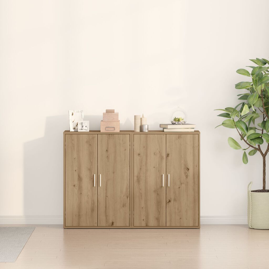 vidaXL Μπουφέ 2 τεμάχια Δρυς 60x31x84 εκ. Επεξεργασμένο Ξύλο