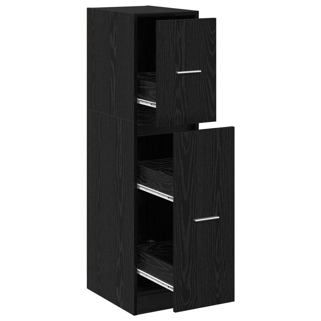 vidaXL Ντουλάπι Αποθηκών Μαύρης Βελανιδιάς 30x41x118 εκ. Επεξεργασμένο Ξύλο