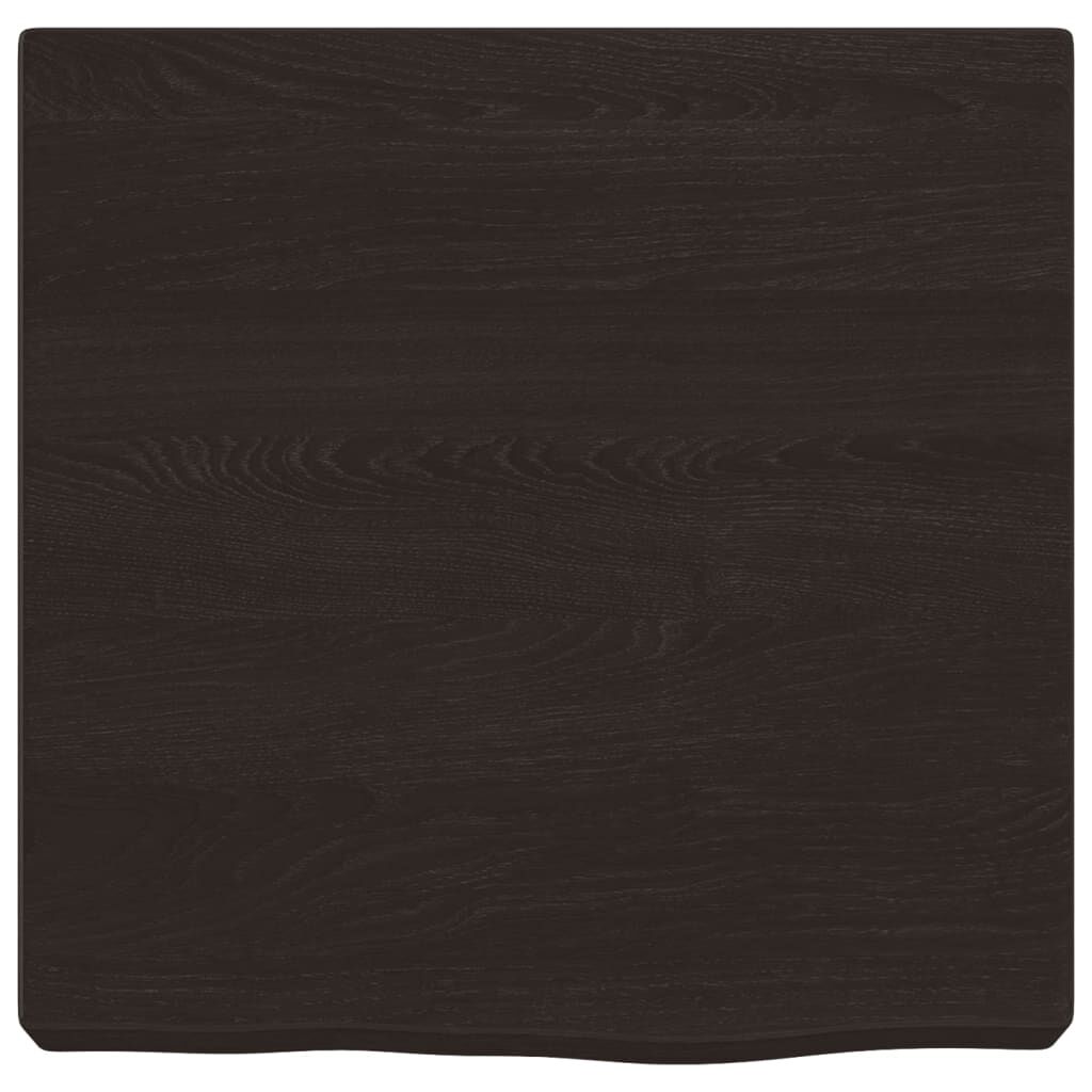 vidaXL Πάγκος Μπάνιου Σκούρο Καφέ 40x40x(2-6) εκ. Επεξ. Μασίφ Ξύλο