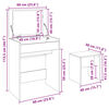 vidaXL Μπουντουάρ με Καθρέφτη Καφέ Δρυς 60x40x113,5 εκ.