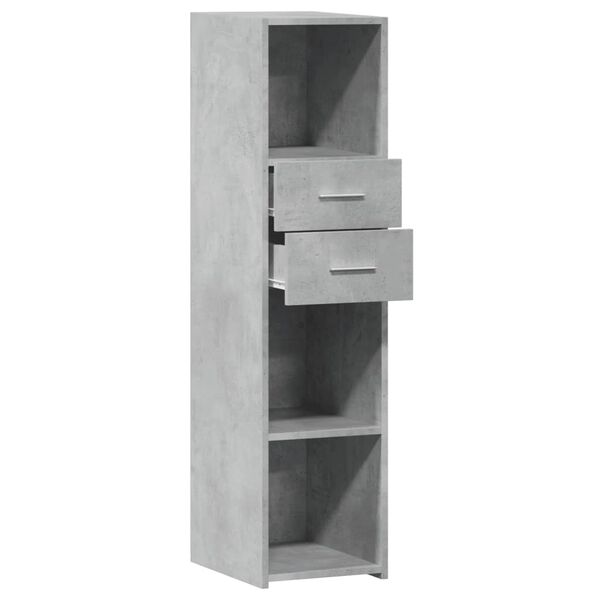 vidaXL Ντουλάπι Γκρι Σκυρ. 30x42,5x124 εκ. από Επεξεργασμένο Ξύλο