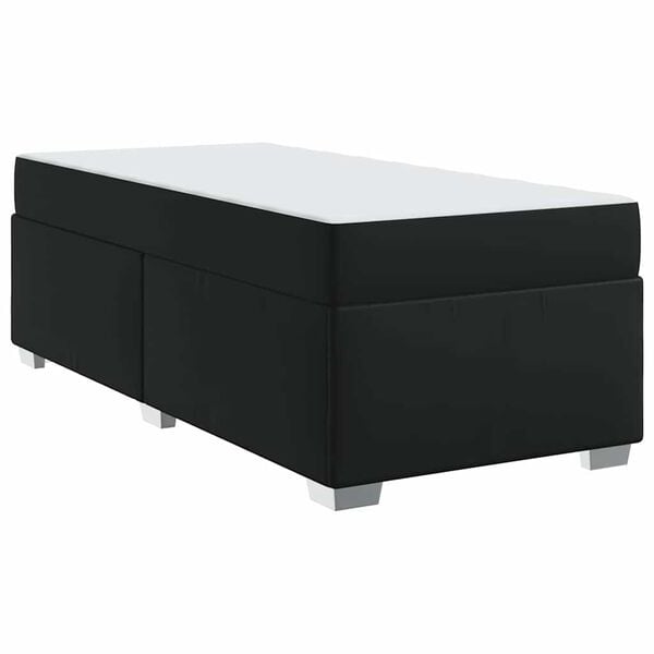 vidaXL Σκελετός Κρεβατιού Μαύρο 80 x 200 cm Τεχνητό δέρμα