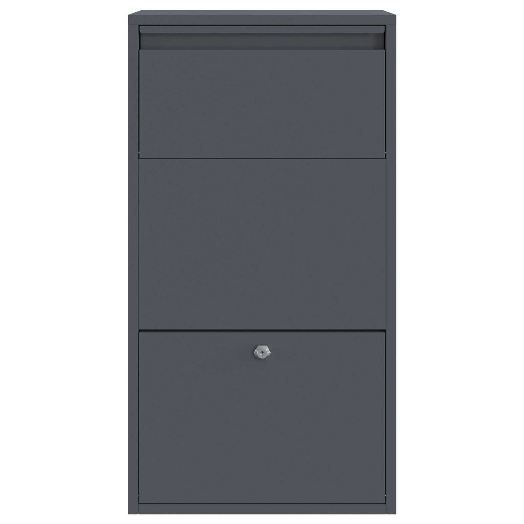 vidaXL Γραμματοκιβώτιο για Πακέτα Ανθρακί 44x22x82 εκ Χάλυβα