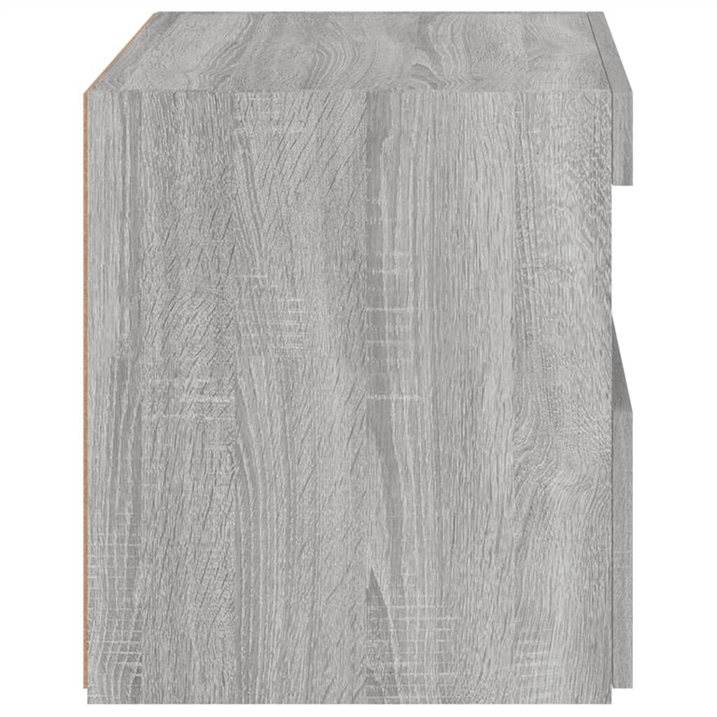 vidaXL Κομοδίνο με Φώτα LED Γκρι Sonoma 50x40x45 εκ.