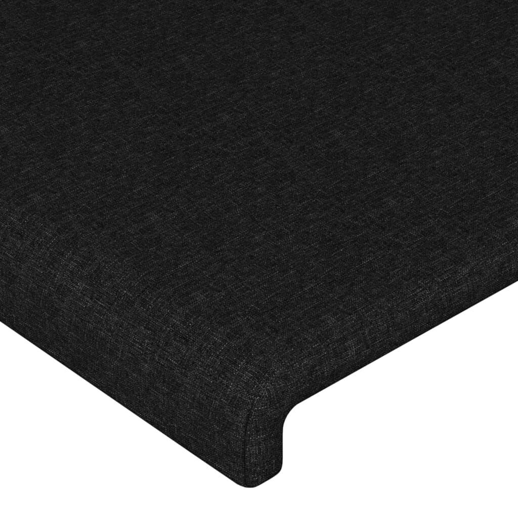 vidaXL Κεφαλάρι Κρεβατιού Μαύρο 100x5x78/88 εκ. Υφασμάτινο