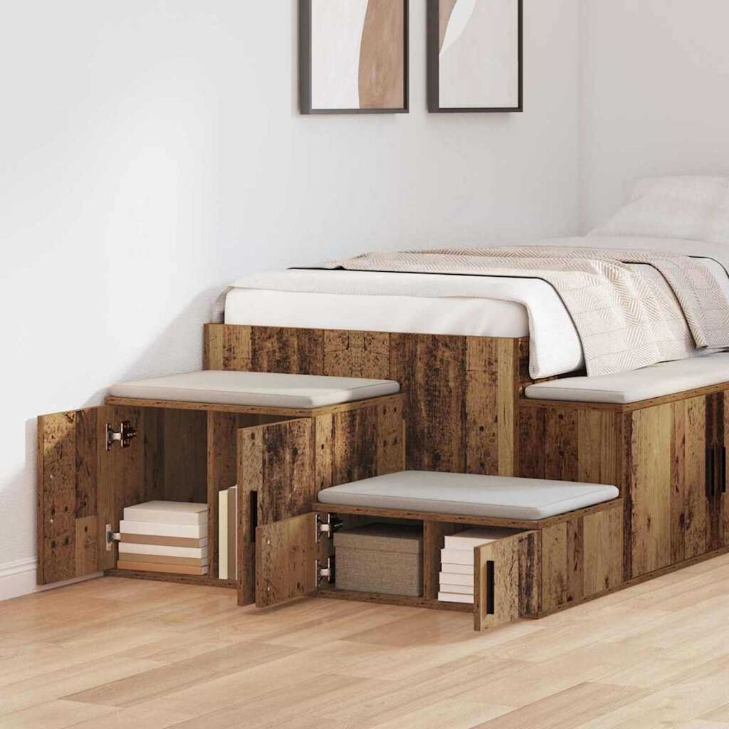 vidaXL Ντουλάπι αποθήκευσης Παλαιό ξύλο 103 x 41 x 40 εκ