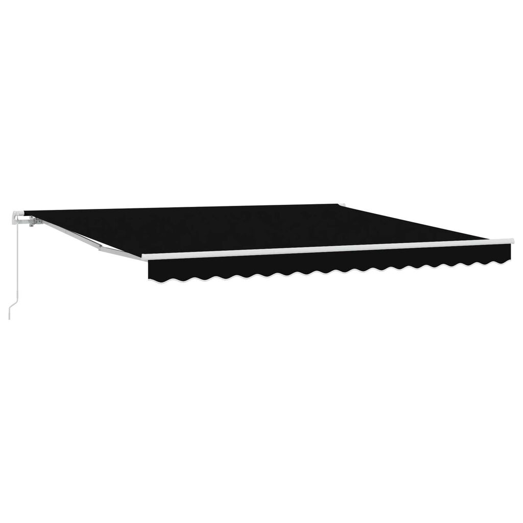vidaXL Ανασυρόμενη τέντα Μαύρη 400x300 cm