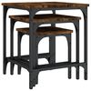 vidaXL Τραπεζάκια Ζιγκόν 3 τεμ. Καπνιστή Δρυς από Επεξεργασμένο Ξύλο