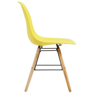 vidaXL Καρέκλες Τραπεζαρίας 6 τεμ. Κίτρινες Πλαστικές