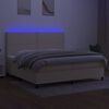 vidaXL &Kappa;&rho;&epsilon;&beta;ά&tau;&iota; Boxspring &mu;&epsilon; &Sigma;&tau;&rho;ώ&mu;&alpha; & LED &Kappa;&rho;&epsilon;&mu; 200x200 &epsilon;&kappa;. &Upsilon;&phi;&alpha;&sigma;&mu;ά&tau;&iota;&nu;&omicron;