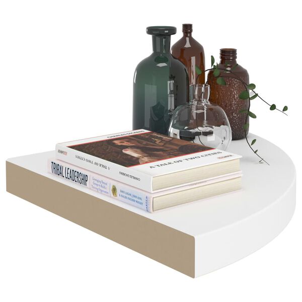 vidaXL Ράφια Τοίχου Γωνιακά 2 τεμ. Άσπρα 35x35x3,8 εκ. MDF