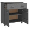 vidaXL Ντουλάπι Αποθήκευσης Σκούρο Γκρι 79x40x80 εκ. Μασίφ Ξύλο Πεύκου