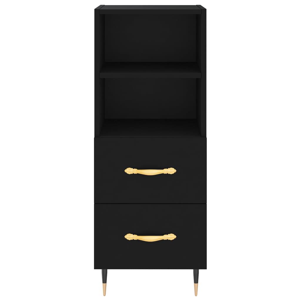 vidaXL Ντουλάπι Μαύρο 34,5 x 34 x 180 εκ. από Επεξεργασμένο Ξύλο