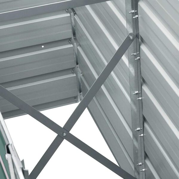vidaXL Ζαρντινιέρα Υπερυψωμένη Πράσινη 240x40x45 εκ. Γαλβαν. Χάλυβας