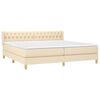vidaXL &Kappa;&rho;&epsilon;&beta;ά&tau;&iota; Boxspring &mu;&epsilon; &Sigma;&tau;&rho;ώ&mu;&alpha; &Kappa;&rho;&epsilon;&mu; 200x200 &epsilon;&kappa;. &Upsilon;&phi;&alpha;&sigma;&mu;ά&tau;&iota;&nu;&omicron;