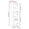 vidaXL Ντουλάπα Γραφείου Γκρι Σκυροδέματος 60x32x190 εκ. Επεξ. Ξύλο