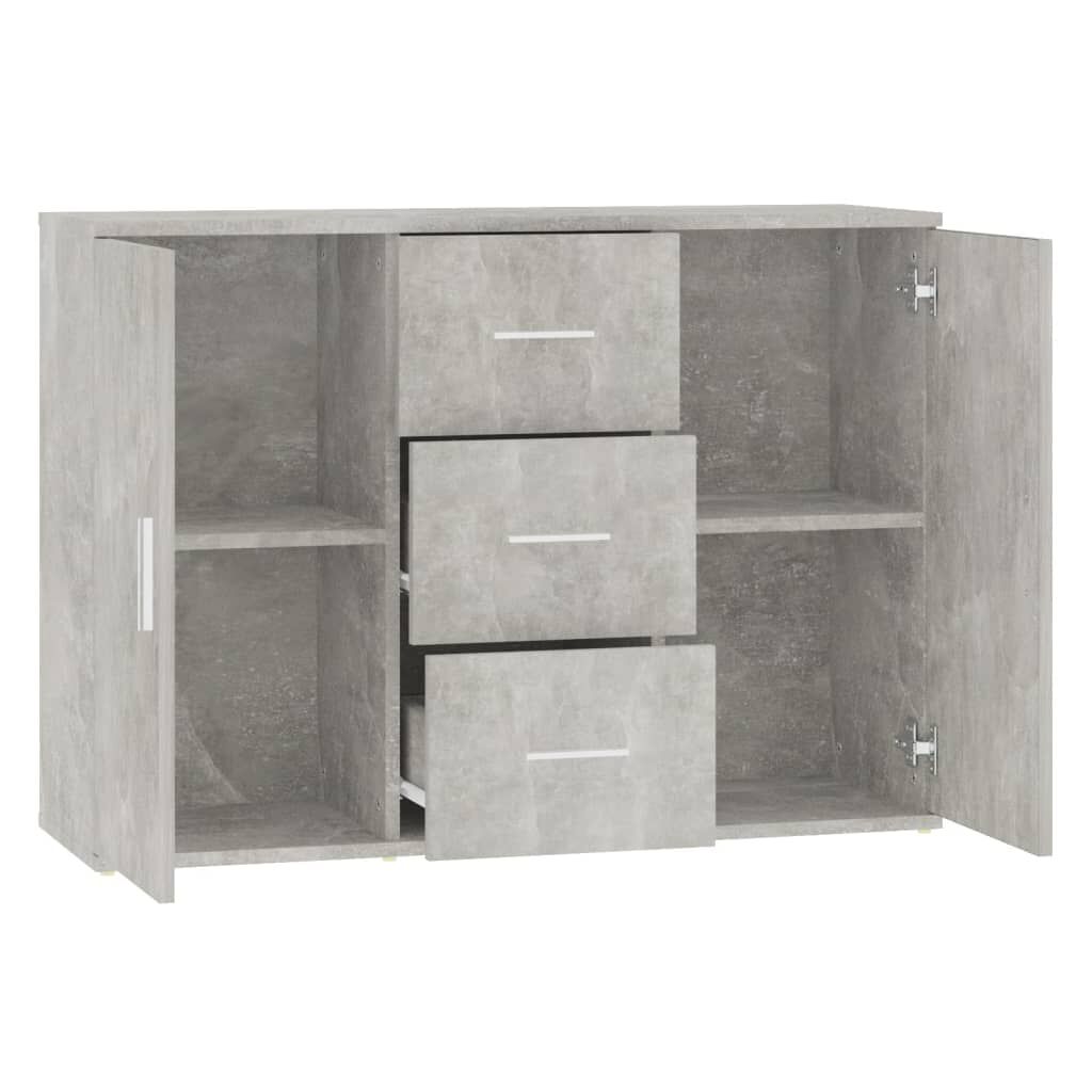 vidaXL Ντουλάπι Γκρι Σκυροδέματος 91x29,5x65 εκ. Επεξεργασμένο Ξύλο