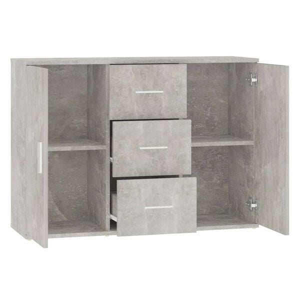 vidaXL Ντουλάπι Γκρι Σκυροδέματος 91x29,5x65 εκ. Επεξεργασμένο Ξύλο