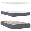 vidaXL Οθωμανικό κρεβάτι με στρώμα & LEDs Σκούρο γκρι 120x190cm Velvet