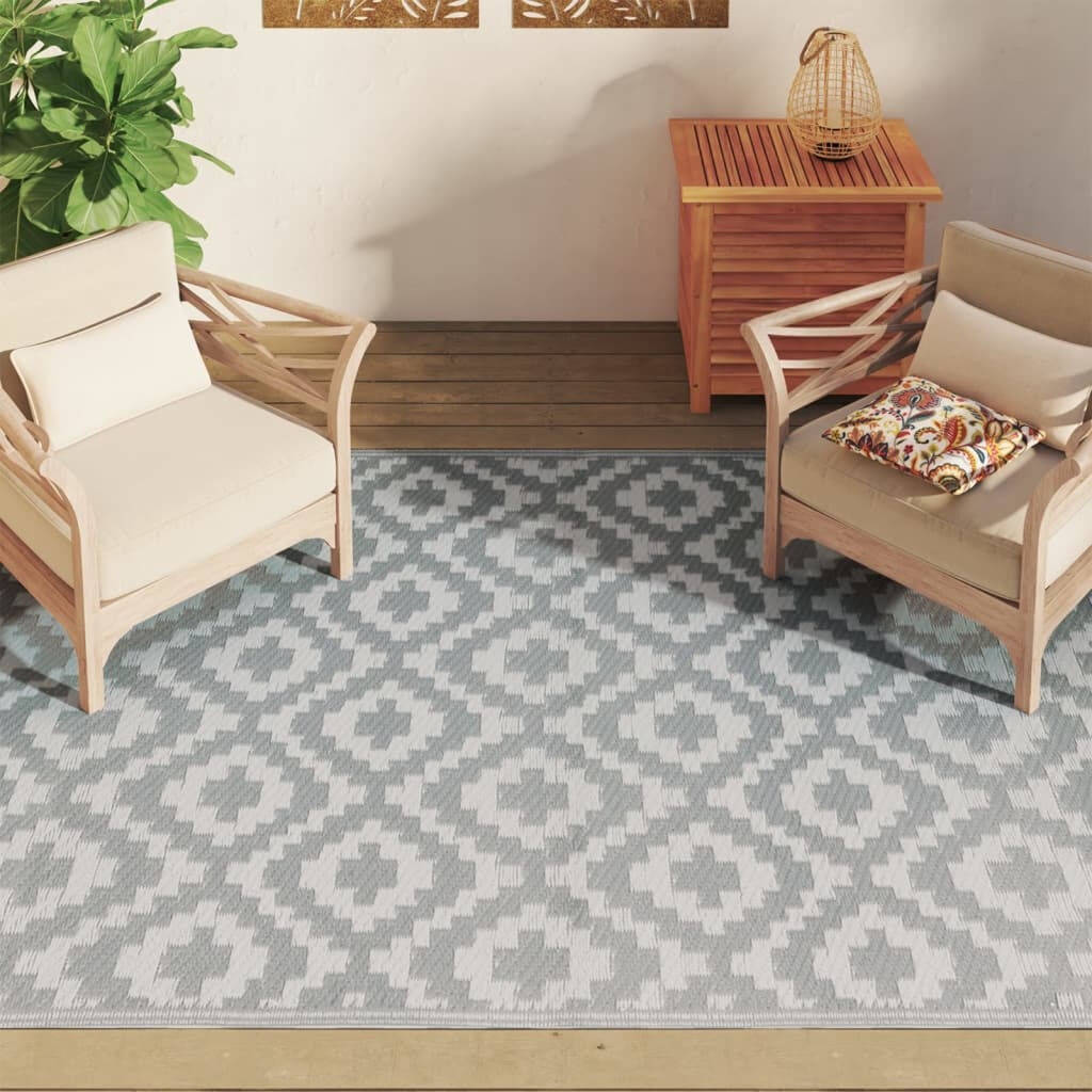 vidaXL Χαλί εξωτερικού χώρου ARAKIL Γκρι 160x230 cm PP
