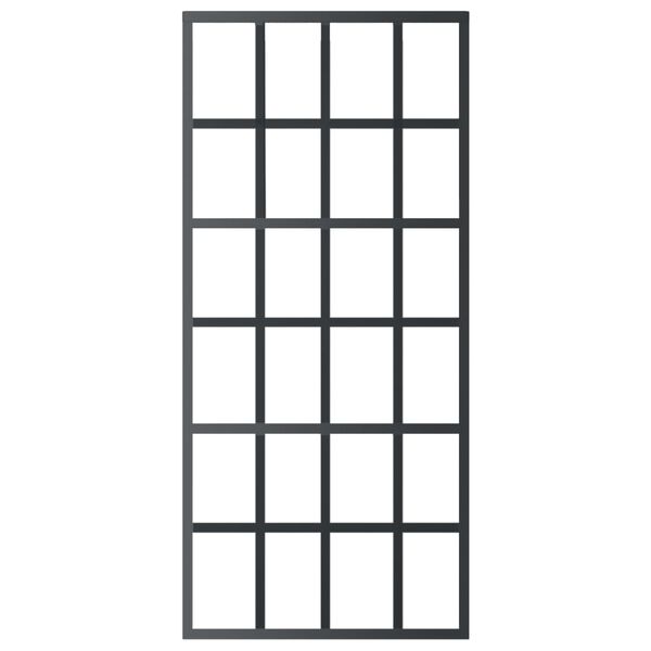 vidaXL Συρόμενη Πόρτα με Σετ Υλικού ESG Γυαλί & Αλουμίνιο 90 x 205 εκ.